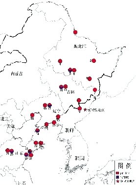 中國環保部門部分監測站分布圖。圖/中國環保部網站