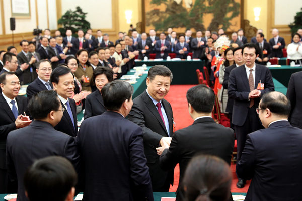 2018年3月10日，習近平參加十三屆全國人大一次會議重慶代表團的審議。